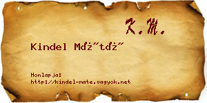 Kindel Máté névjegykártya